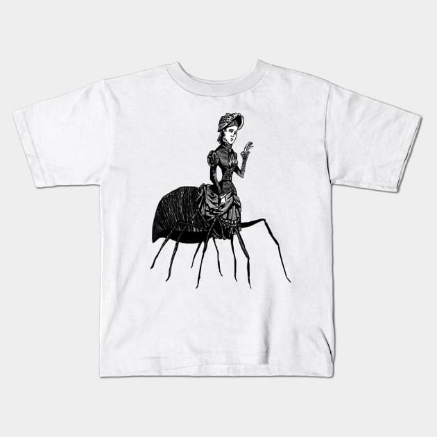 Miss Spider Kids T-Shirt by gregorycasares